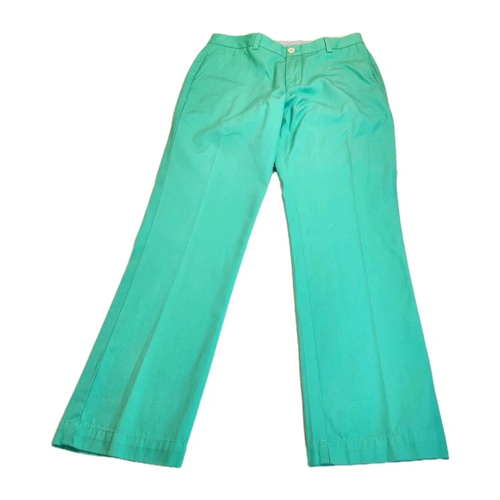 Vineyard Vines Mens 32x30 Slim Fit Breaker Pants Mint Green  Preppy Khaki‎ Golf